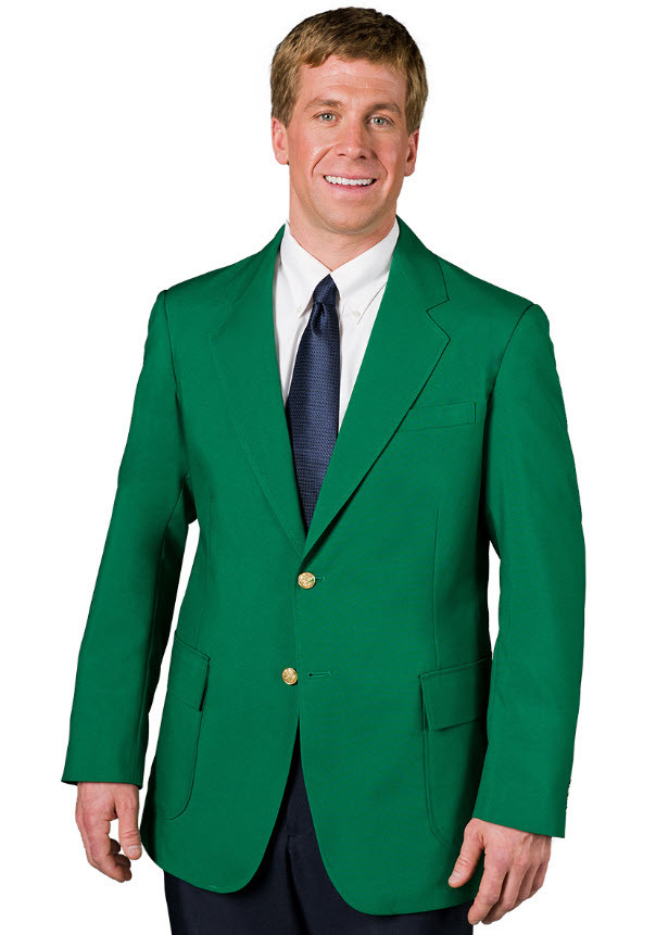Men’s Kelly Green Blazer with Black Pants – Church, Business and Formal - 36 Short