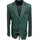 Zacchi Brand Men’s Dark Green Textured Blazer – Classic Single Button Sport Coat with Notch Lapel Formal Jacket