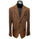 Men’s Zacchi Brown Textured Blazer – Classic Single Button Sport Coat with Notch Lapel Formal Jacket