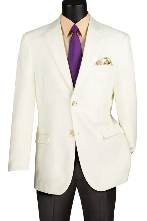 Mens White Blazer Jacket Classic Fit Formal Sport Coat with Gold Buttons