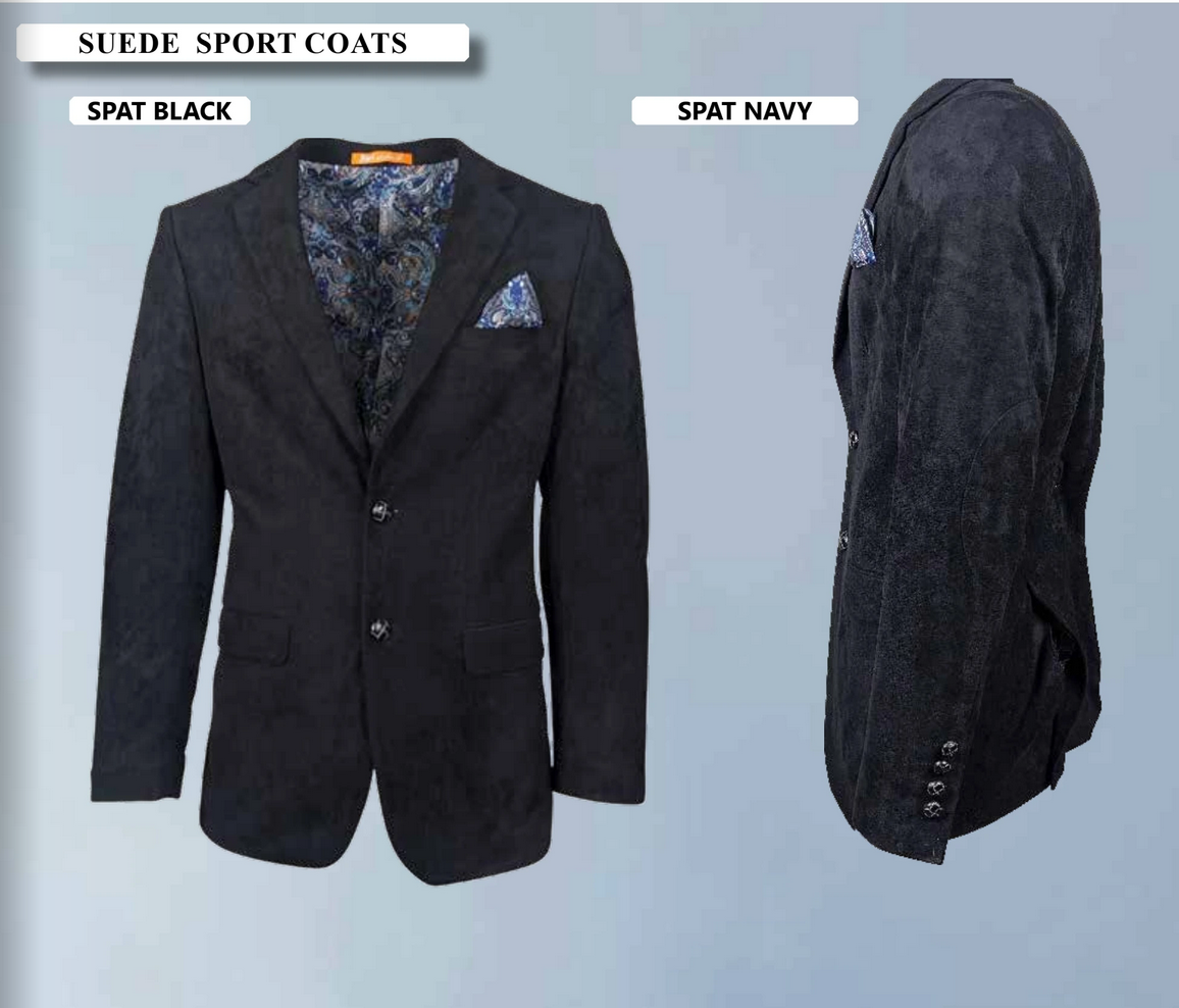 Men’s Black Suede Cowboy Blazer with Elbow Patch Sleeves – Black Western Style Suede Sport Coat for Casual and Smart Casual Wear - 36 Short