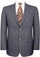 Men’s Charcoal Gray Windowpane Check Blazer – Classic Two Button Formal Sport Coat Jacket