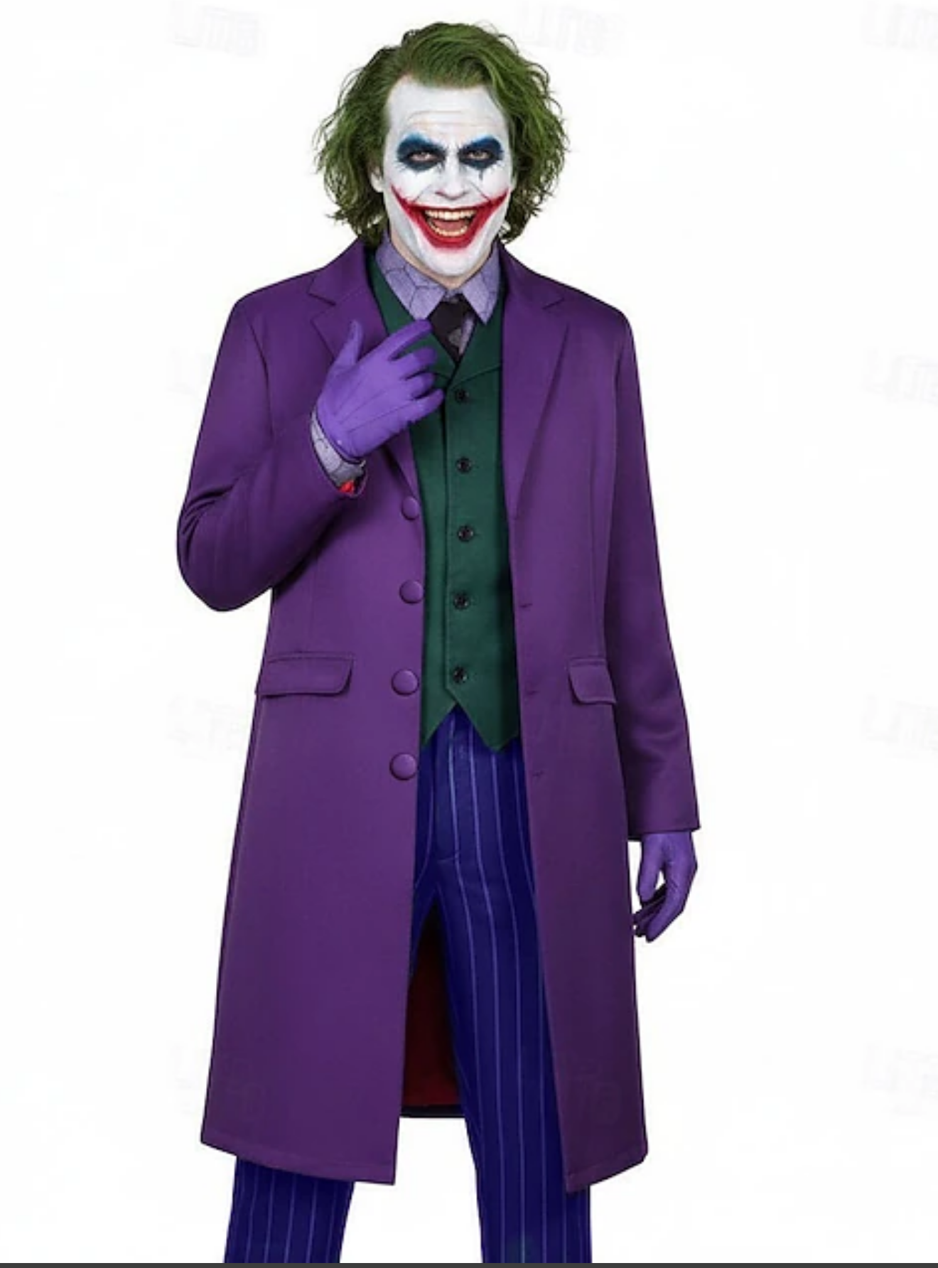 Men’s Purple Overcoat Joker Folie à Deux Arthur Fleck Inspired Long Coat – Classic Costume Trench Coat, Stylish Winter Party Wear Jacket - Coat Size 38