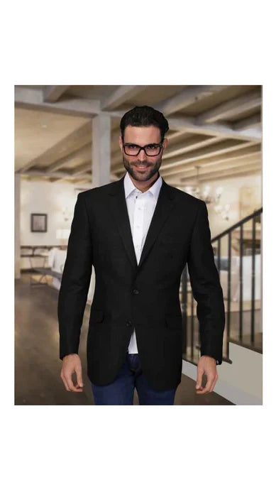 Men’s Black Linen Western Cowboy Blazer – Lightweight Formal Blazer Jacket for Wedding - Country Summer Jacket - 36 Short