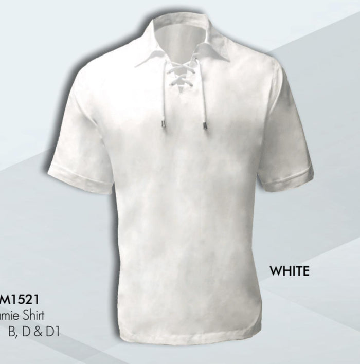 Mens White Lace-Up Renaissance Shirt Linen Fabric Short Sleeve Casual Pirate Peasant Top