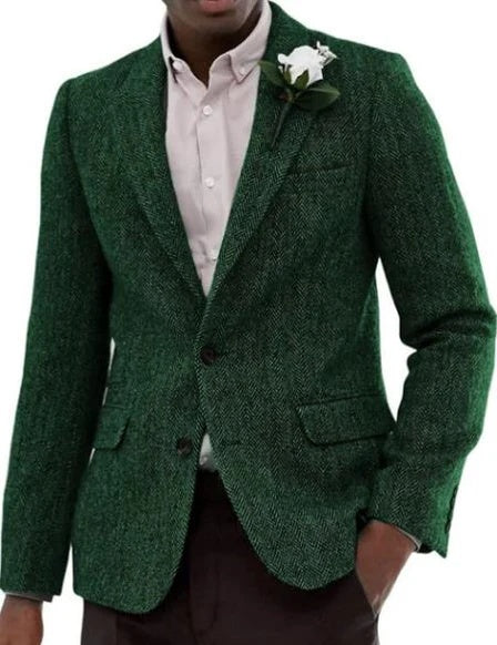 Mens Green Western Blazer Jacket Classic Cowboy Style Sport Coat for Wedding, Party and Formal Events