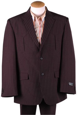 Men’s Pinstripe Western Suit – Classic Formal Blazer and Pant Set for Wedding, Traje Para Hombre Cowboy Style - 34 Short or Extra Small
