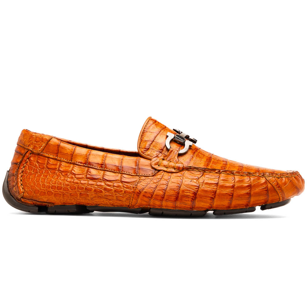 Marco Di Milano Parma Brandy Caiman Belly Bit Drivers - 8
