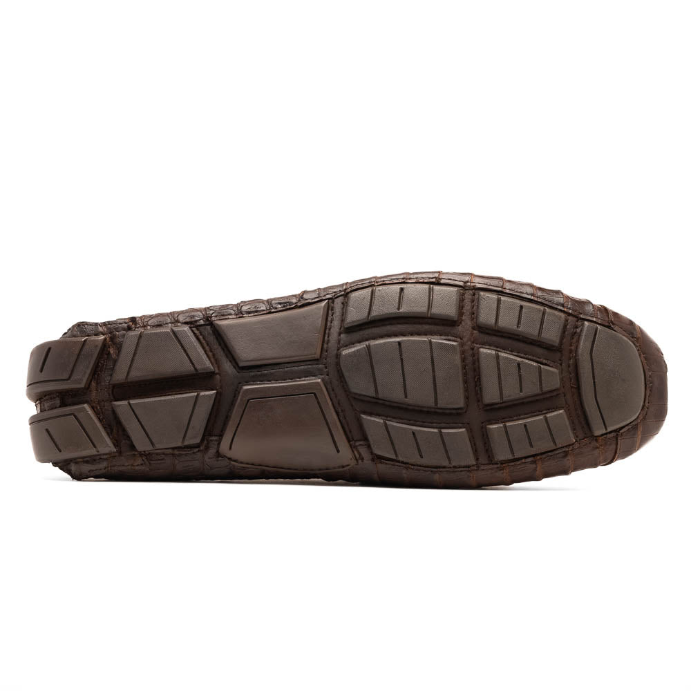 Marco Di Milano Parma Brown Caiman Belly Bit Drivers - 8