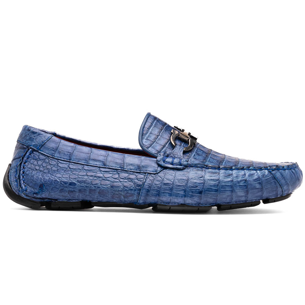 Marco Di Milano Parma Blue Jeans Caiman Belly Bit Drivers - 12