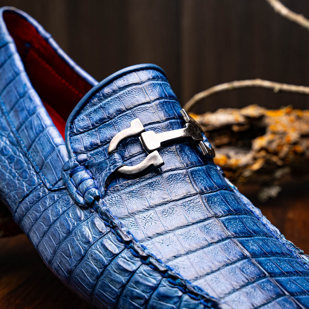 Marco_Di_Milano Parma Blue Jeans Leather Shoe - 7 USA