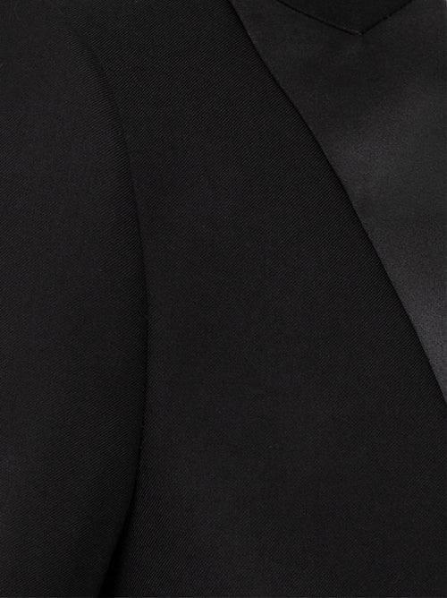 Black Peak Lapel Ticket Pocket Tuxedo