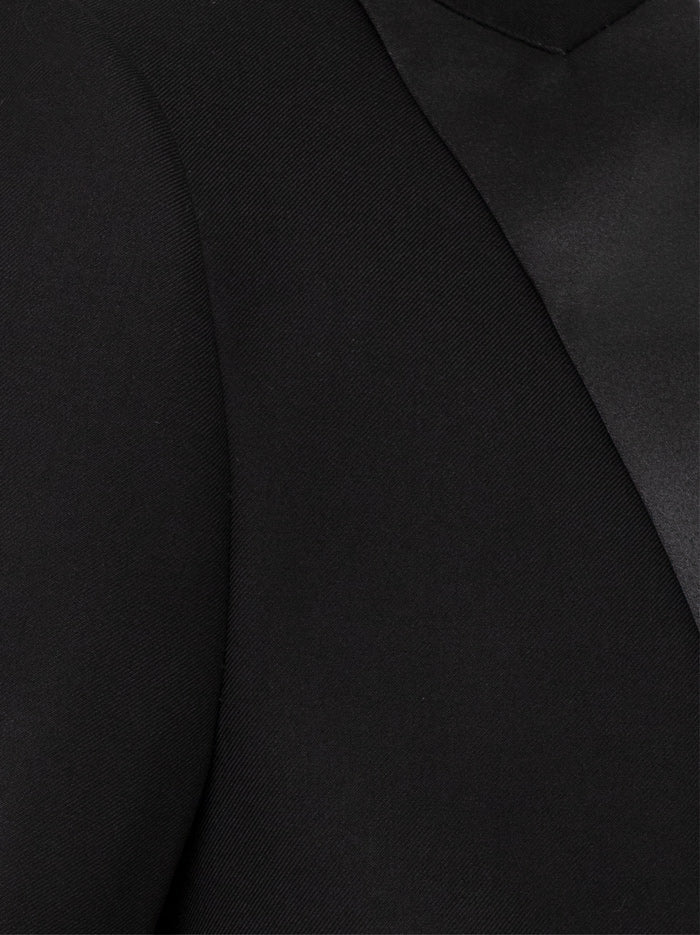 Black Peak Lapel Ticket Pocket Tuxedo - 34 Short or Extra Small