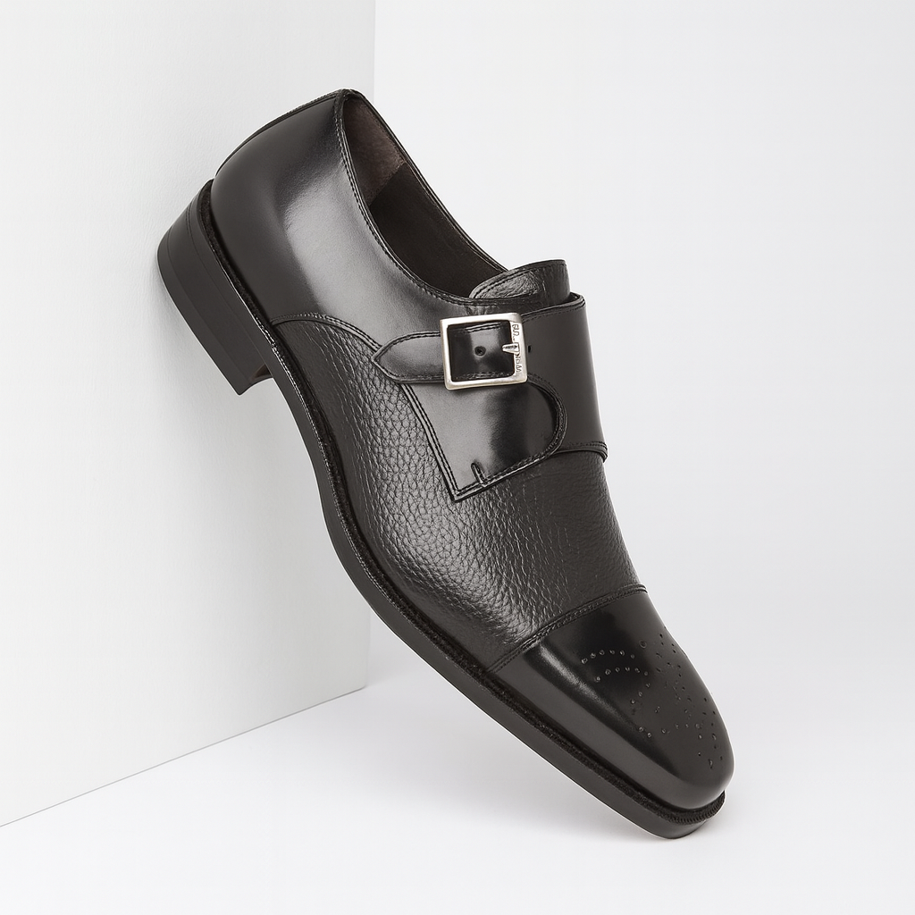 Phoenix Black Genuine Deerskin Monkstraps by Mezlan - New Arrival - 8