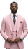 Mens Wool Suit - Ticket Pocket Big Lapel Single button Double breasted Vest By Statement in Color Mauve
