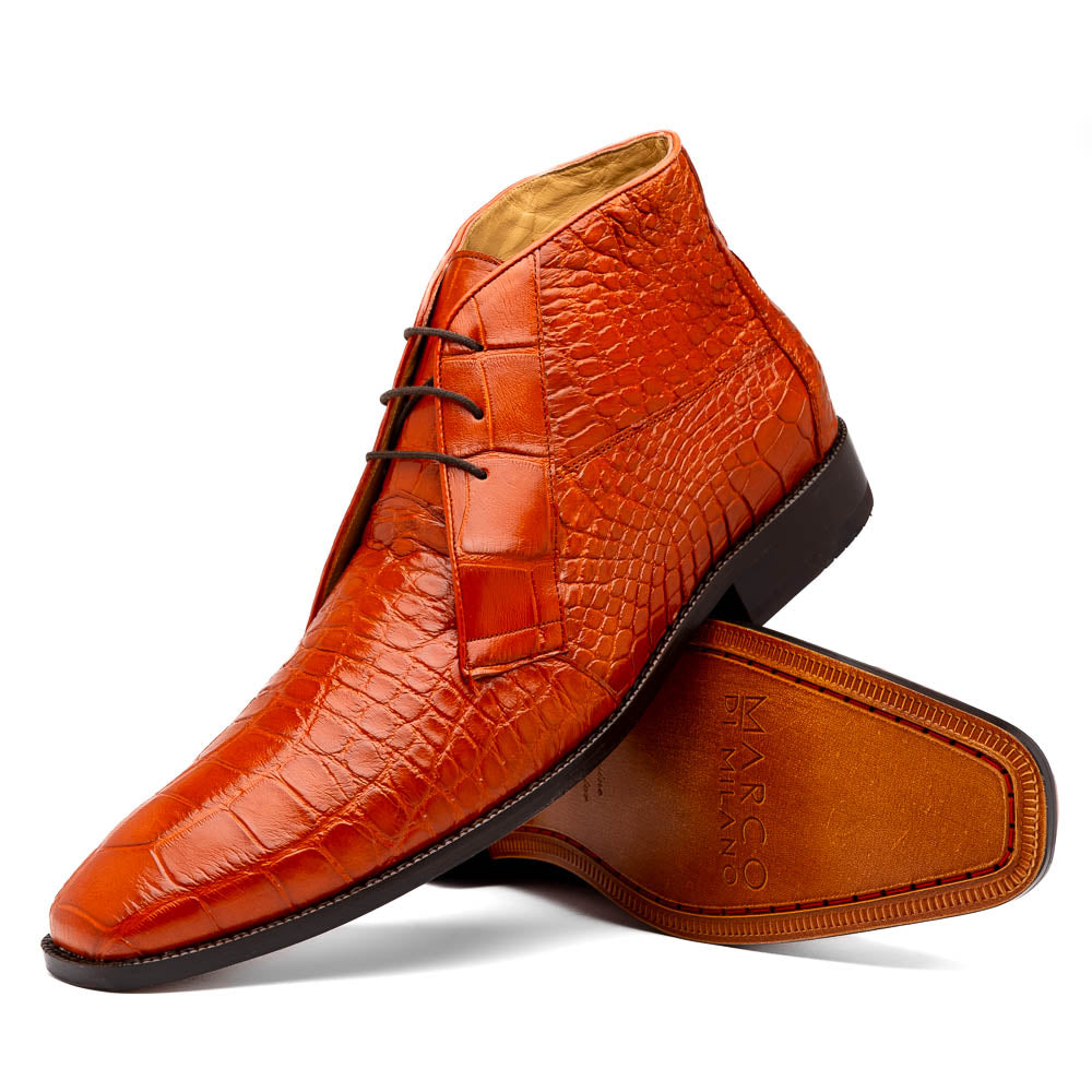 Marco Di Milano Pietro Honey Alligator Chukka Boots - 8
