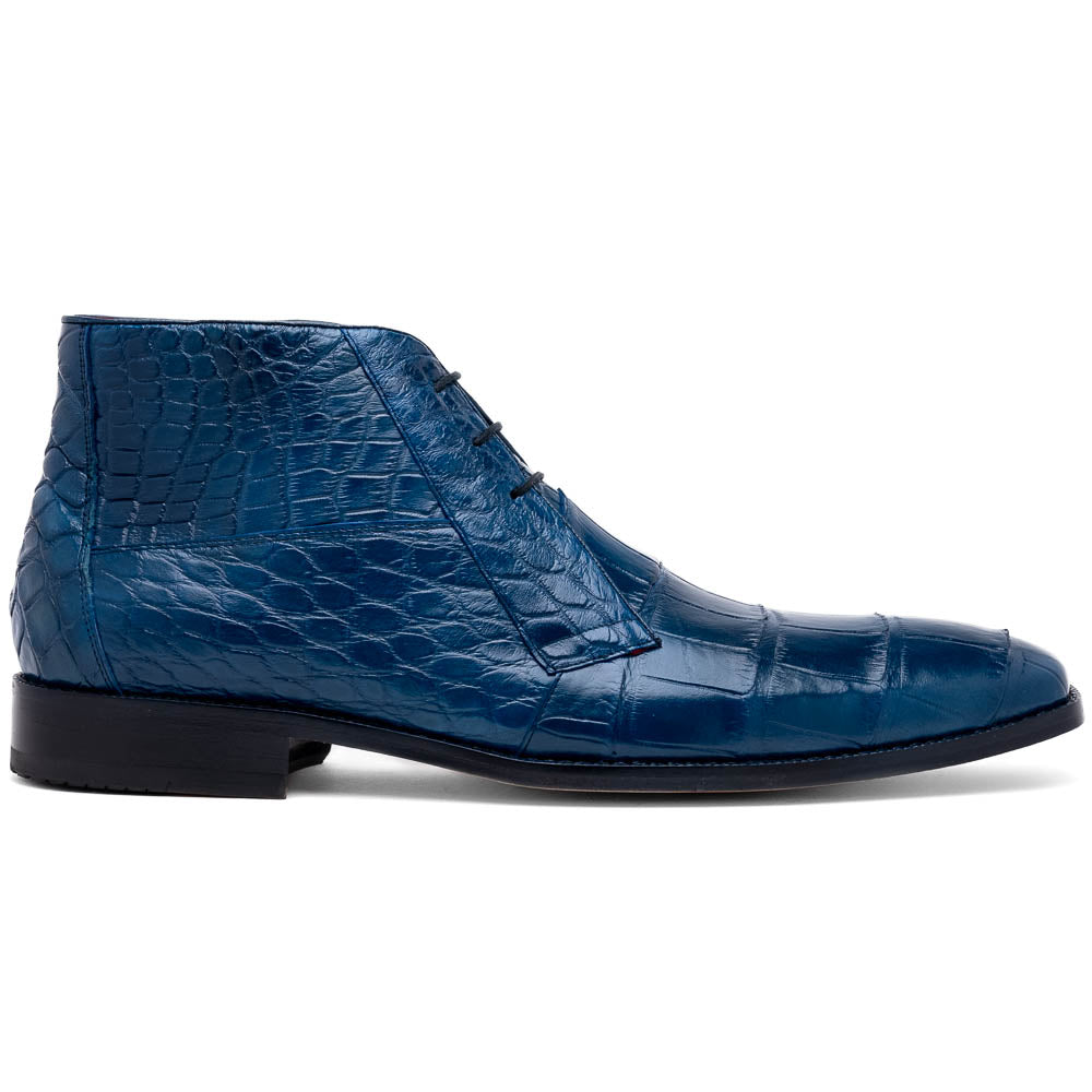 Marco Di Milano Pietro Blue Jean Alligator Chukka Boots - 8