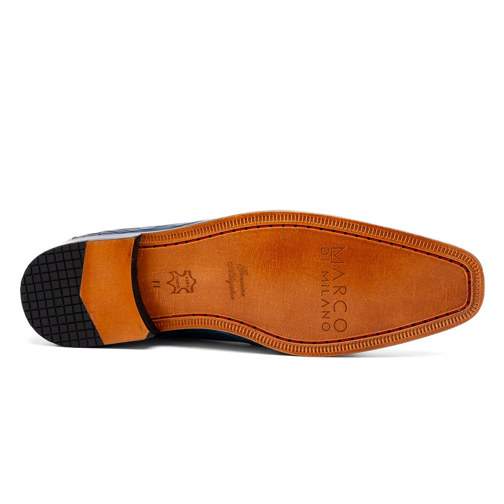 Marco Di Milano Pietro Blue Jean Alligator Chukka Boots - 8