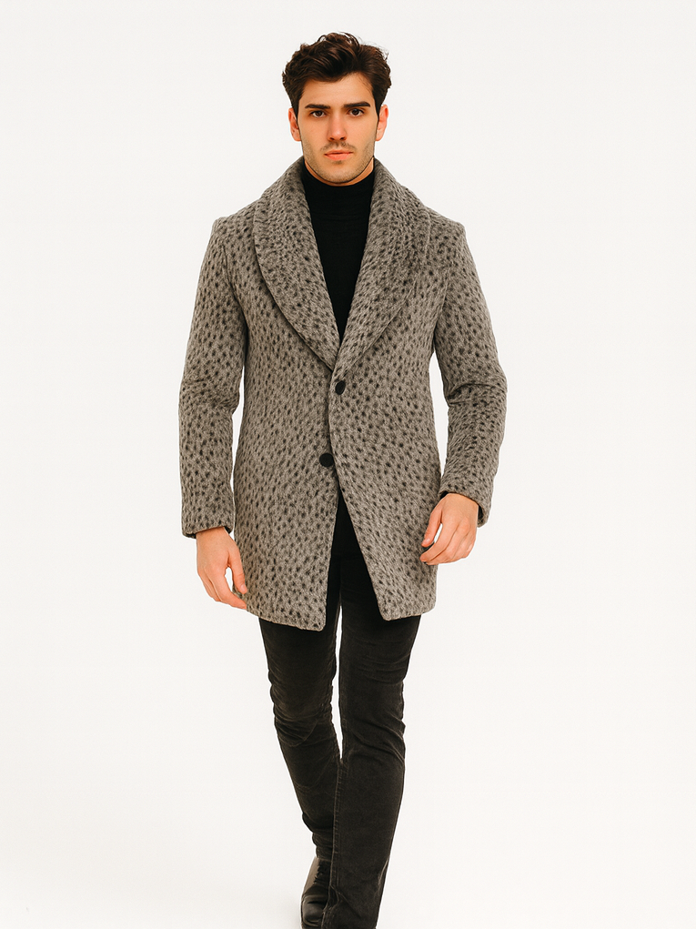 Vintage Pimp Coat – Gangster 1920s Leopard Faux Fur Long Overcoat - S