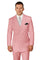 Elegant Men’s Double-Breasted Wool Suit in Soft Blush Pink