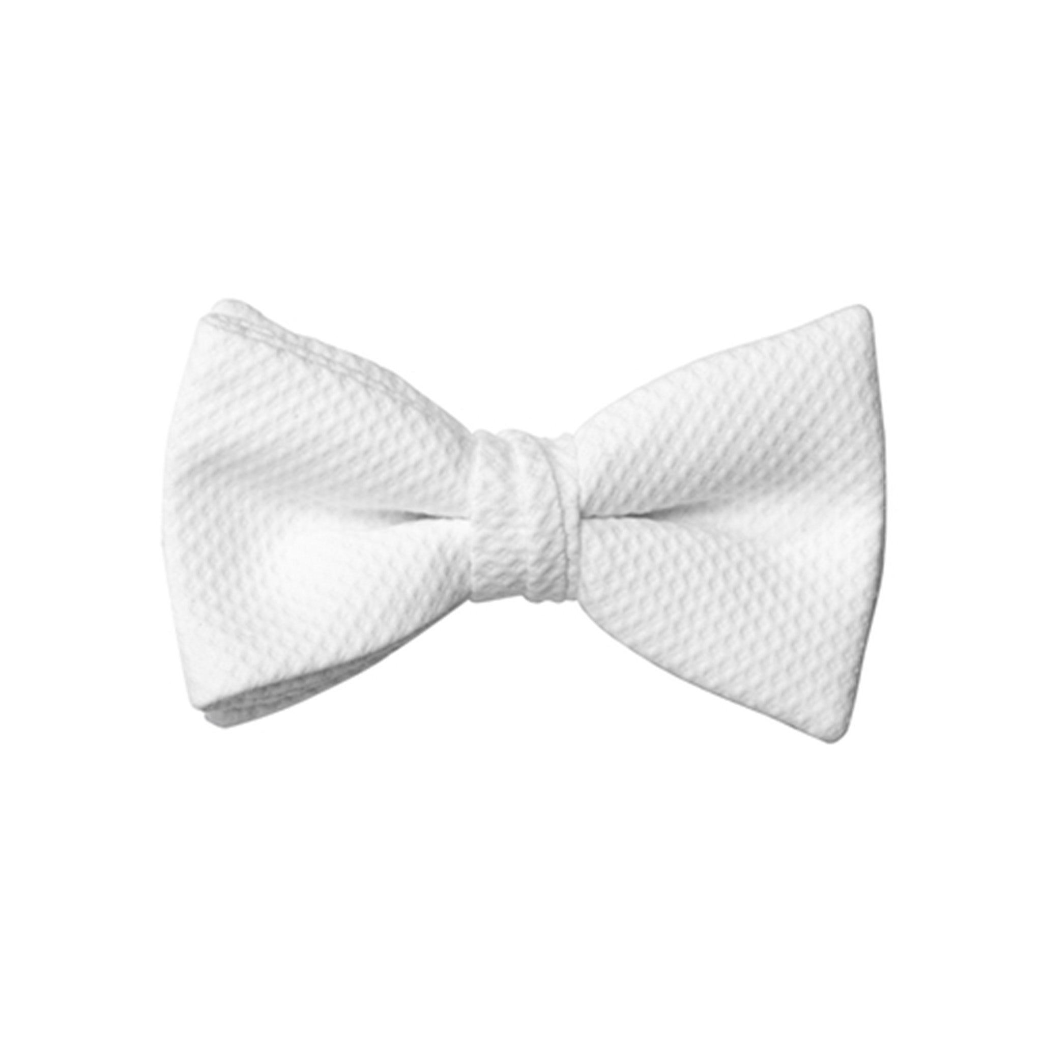 White Pique Bow Tie (pre-tied) - One Size