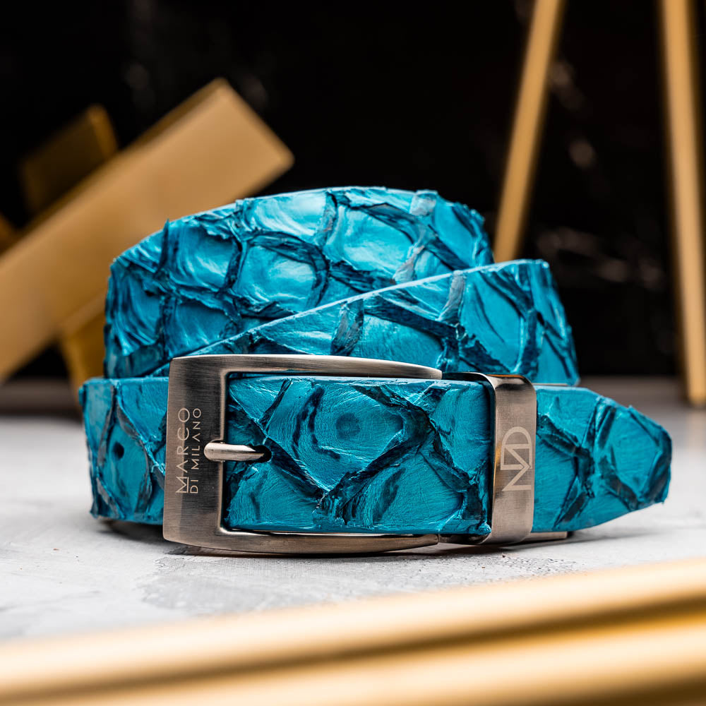 Marco Di Milano Olivieri Belt Caribbean Blue - 36