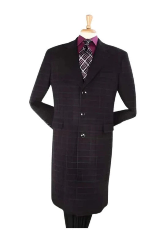 Plaid Pattern ~ Windowpane Wool Overcoat