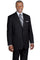 "Black Banker Pinstripe Suit - Mens 2 Button Modern Fit"