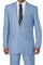 Mens Big and Tall Linen Suits -  Blue 2 Buttons  Summer Fabric Suit