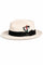 Gangster 100% Australian Wool Crushable Mens Fedora Hat - Removable Feather Gangster White/Black Mens Fedora Hat