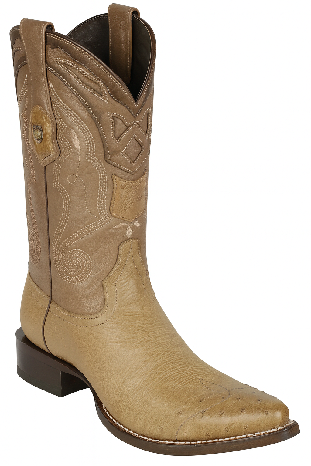 Men's Wild West Smooth Ostrich Skin 3X Toe Boots 29504-B - 6