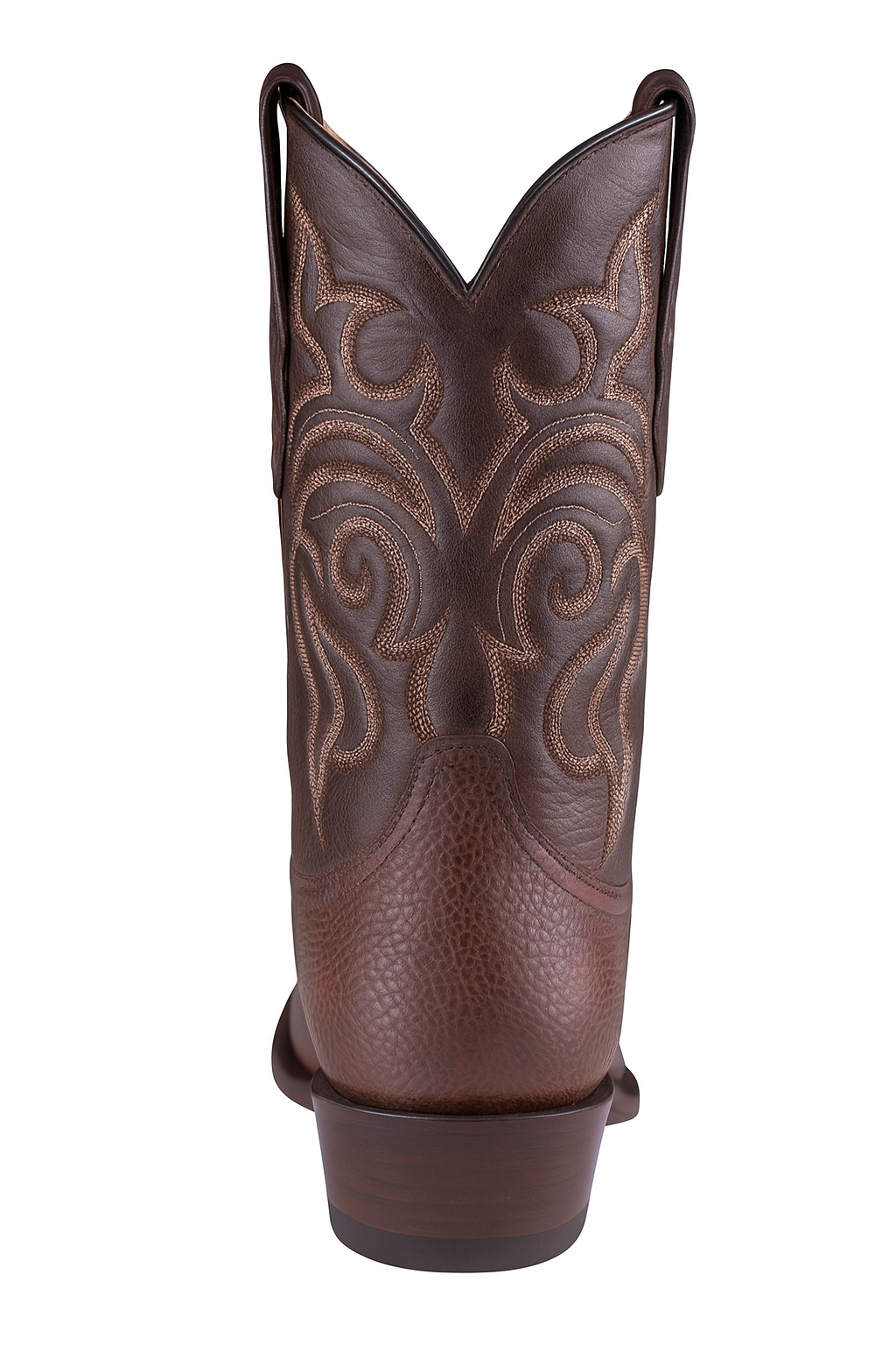 Brown Sharkskin Cowboy Boots J-Toe - EE