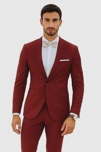  Light Burgundy Summer Fabric Suit