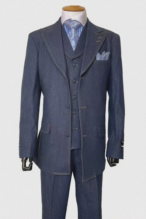 Blue Denim 3-Piece Outfit 