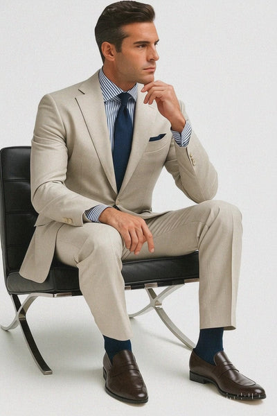 Silver Summer Fabric Suit