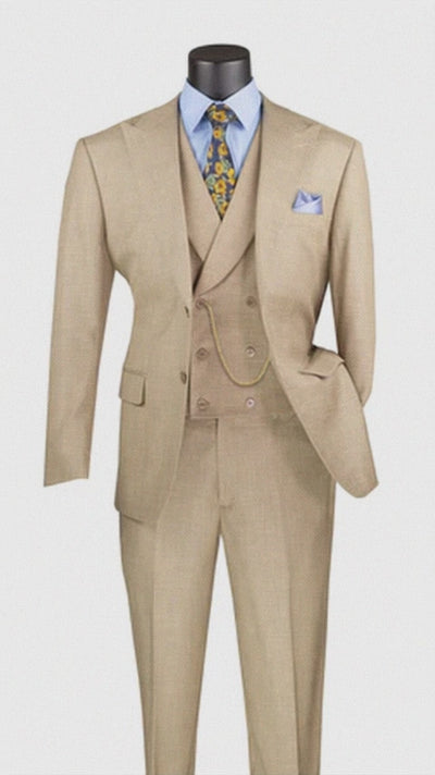 Taupe Modern Fit 3-Piece Suit 