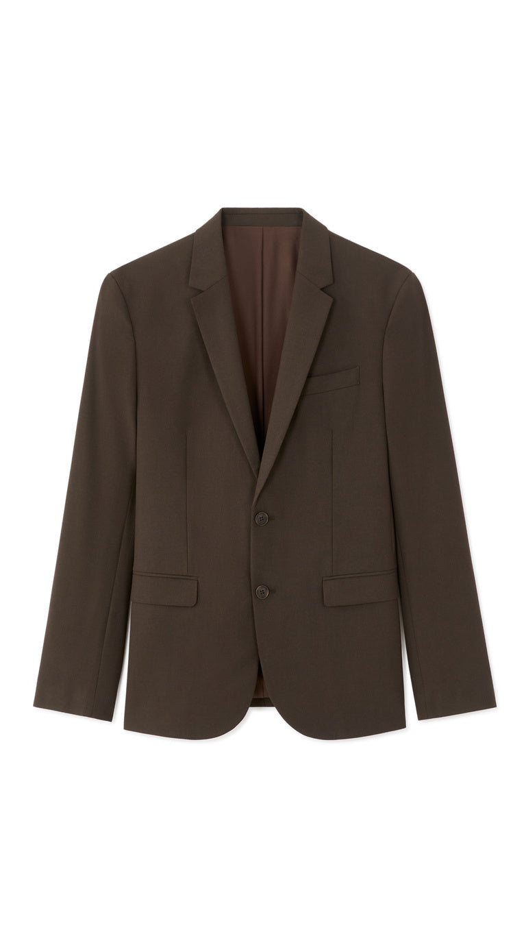 Slim Bi-Stretch Suit Jacket - Brown