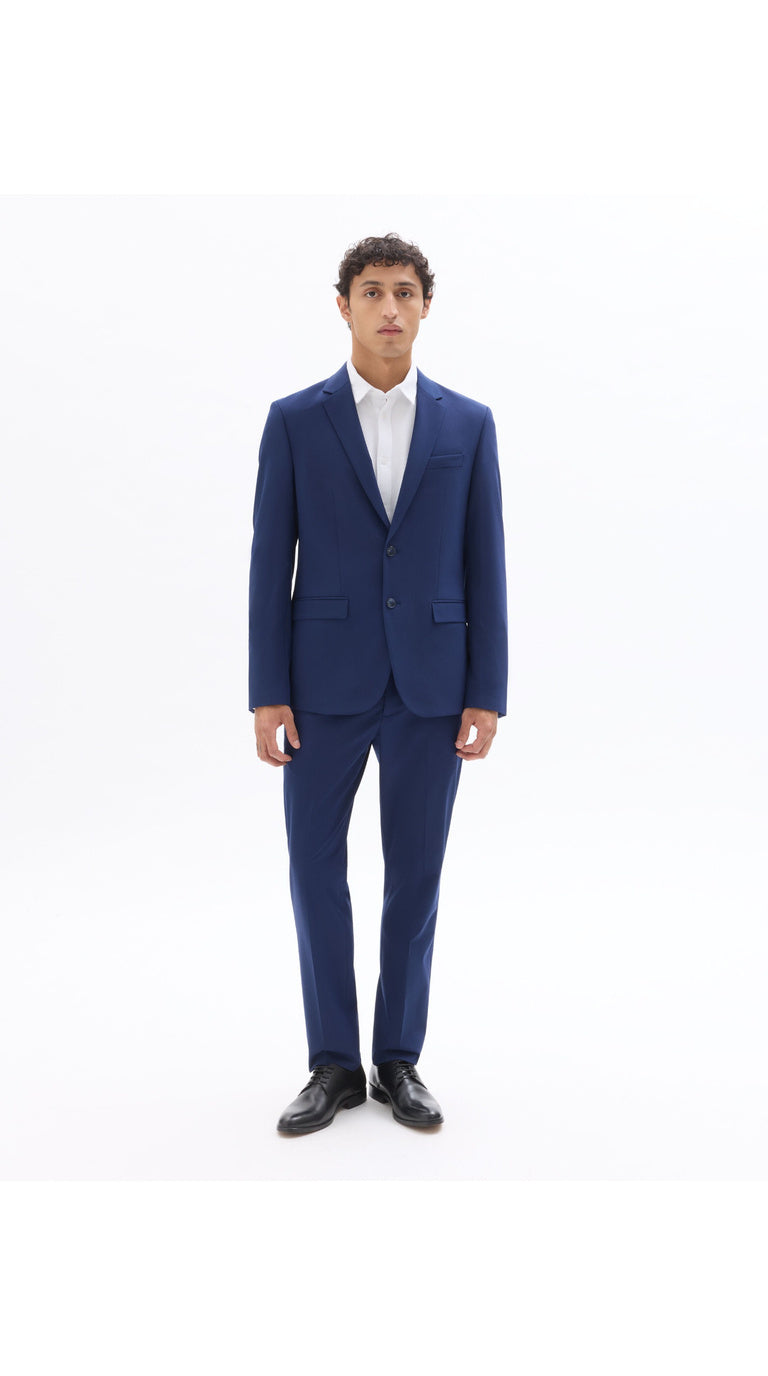 Slim Bi-Stretch Suit Jacket - Blue