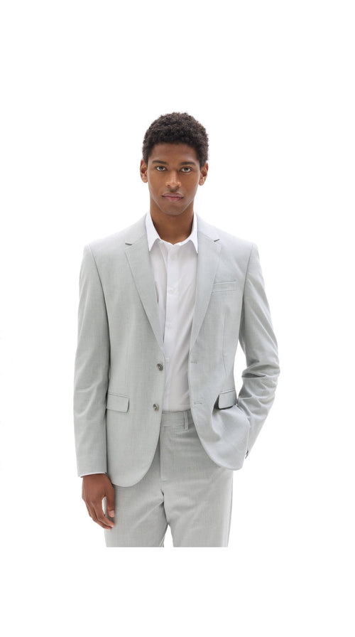 Slim Fit Bi-Stretch Suit Jacket - Light Grey