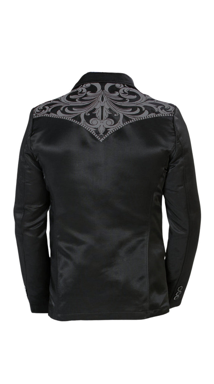 Montero Men's Embroidered Western Blazer – Slim Fit (ID 2178)
