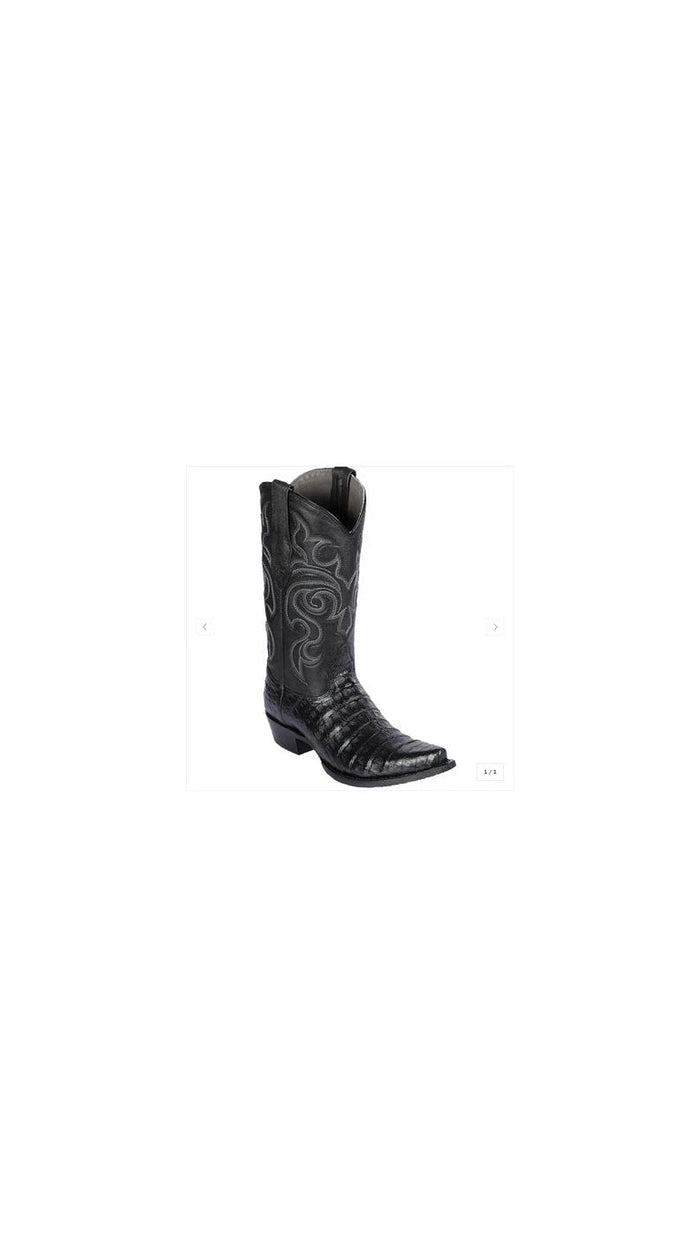 Los Altos Snip Toe Caiman Belly Boots