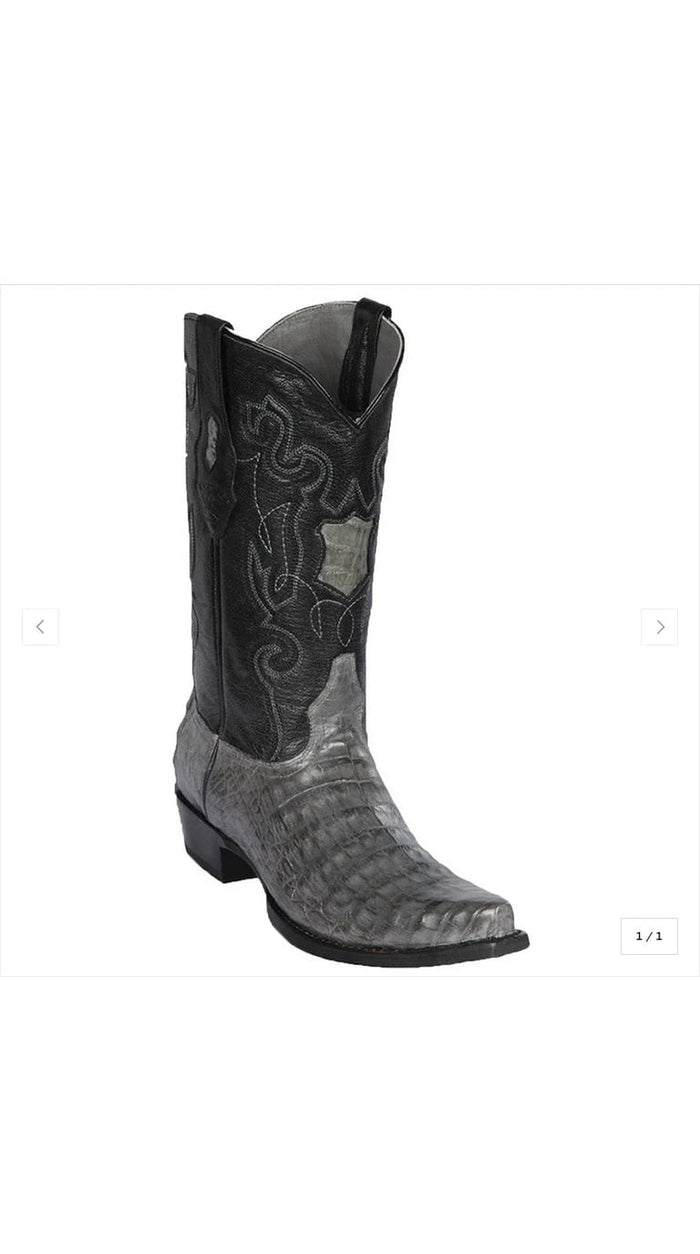 Los Altos Snip Toe Caiman Belly Boots