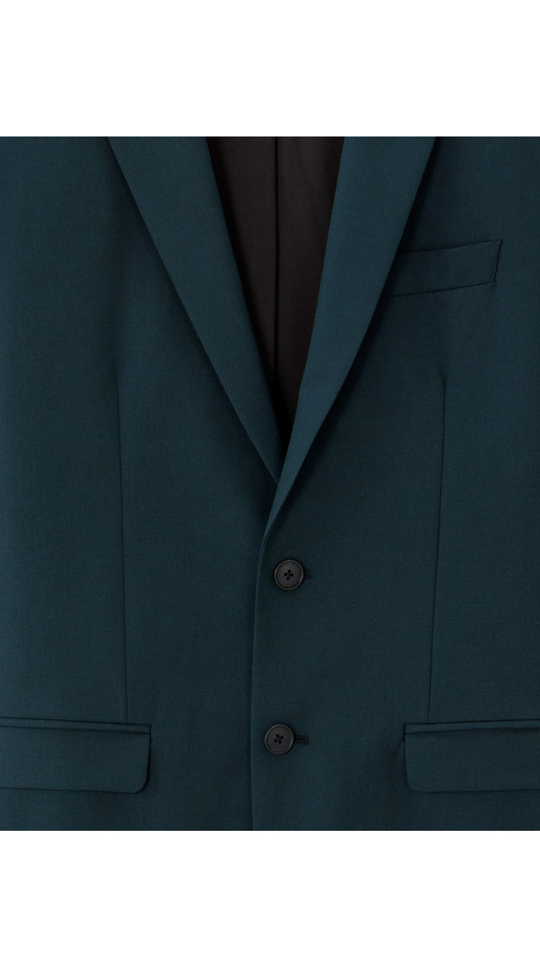 Slim Bi-Stretch Suit Jacket - Dark Green