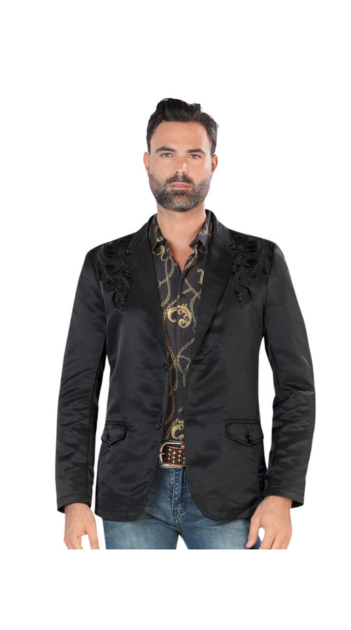 Montero Men's Embroidered Western Blazer – Slim Fit (ID 2173)
