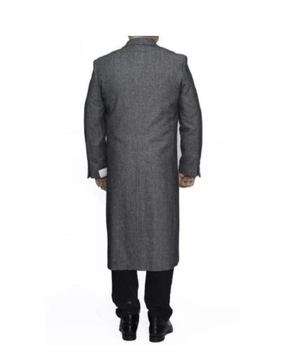 Grey Big And Tall Full Length 48 Long Overcoat