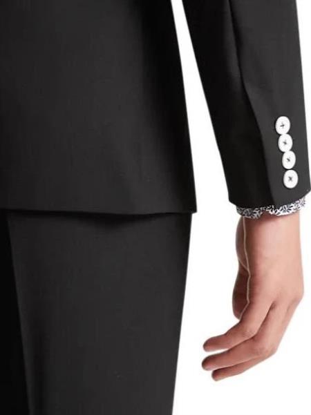 "Wholesale Mens Jackets - Wholesale Blazer - "Black Blazer With White Buttons - 52 Long