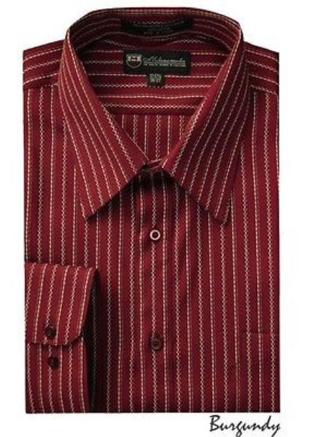 Classic Stylish Contrast Stripes Style Multi-Color Men's Dress Shirt
