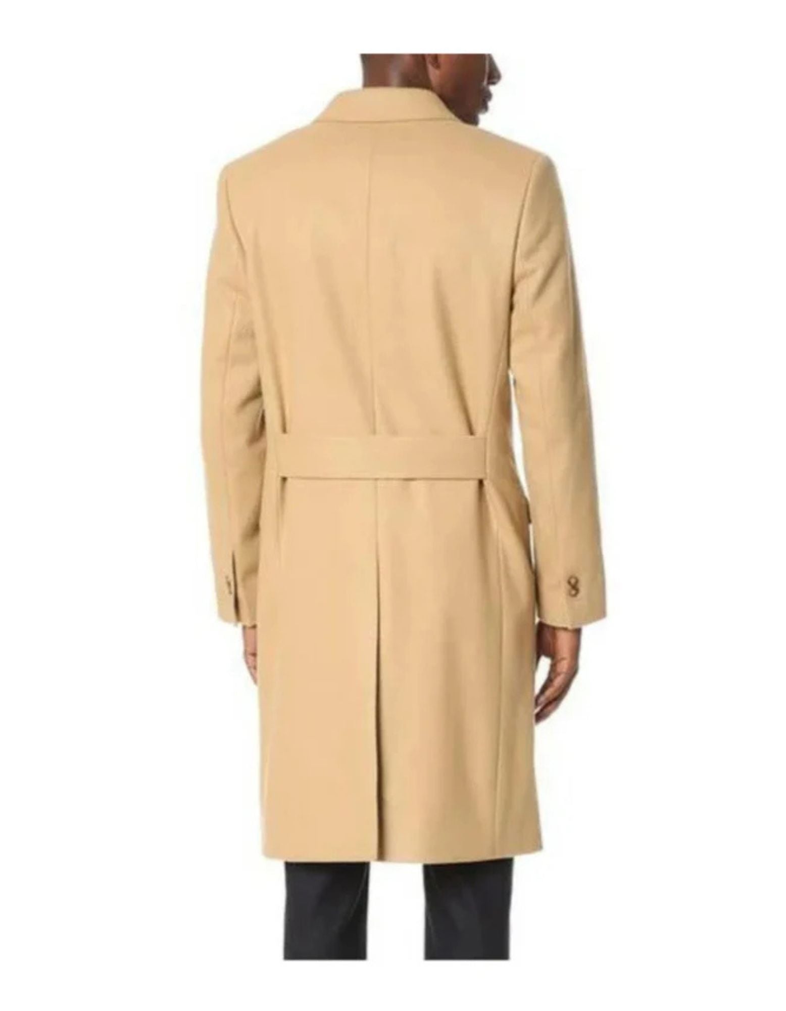 Camel Hair Top coat - Double Breasted Coat - Big and Tall Peacoat - Top coats For Men - Coat Size 38