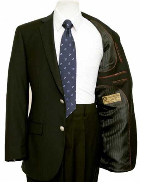 "Wholesale Mens Jackets - Wholesale Blazer - "Black Single Breasted Blazer - 52 Long