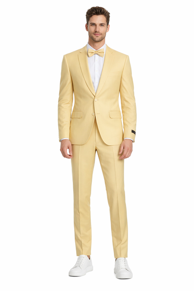 Prom 2026 Suit - Light Gold Prom Tuxedo - Summer Slim Fit Suits